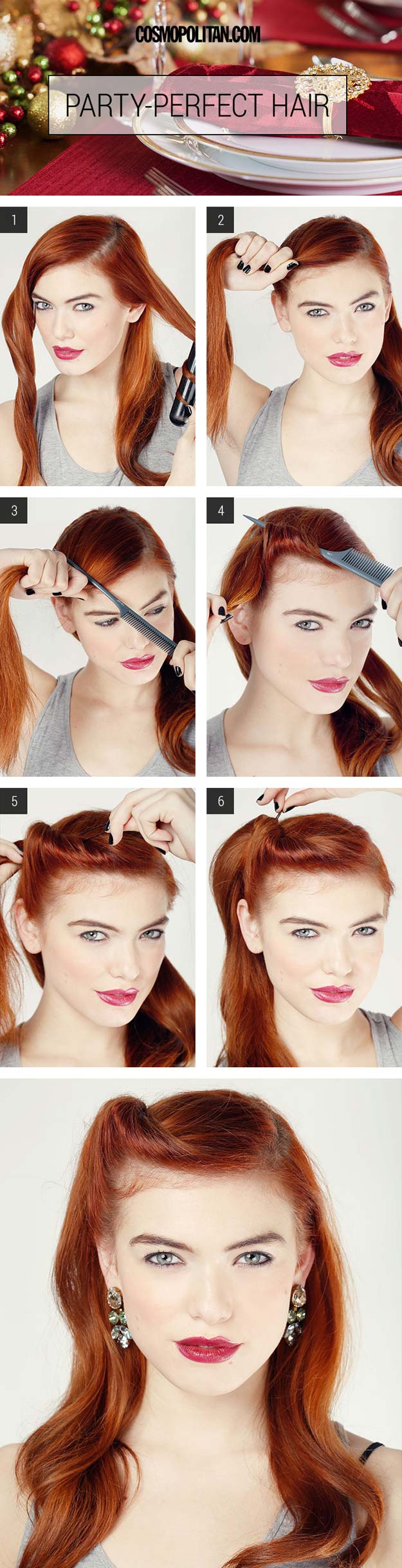 Cool and Easy DIY Hairstyles - Party-Perfect Glam Roll - Quick and Easy Ideas for Back to School Styles for Medium, Short and Long Hair - Fun Tips and Best Step by Step Tutorials for Teens, Prom, Weddings, Special Occasions and Work. Up dos, Braids, Top Knots and Buns, Super Summer Looks #hairstyles #hair #teens #easyhairstyles #diy #beauty