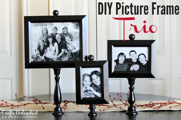 Best DIY Picture Frames and Photo Frame Ideas - Picture Frame Trio - How To Make Cool Handmade Projects from Wood, Canvas, Instagram Photos. Creative Birthday Gifts, Fun Crafts for Friends and Wall Art Tutorials #diyideas #diygifts #teencrafts