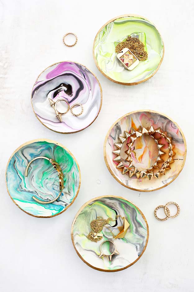DIY Gifts for Teens - Marbled Clay Rings - Cool Ideas for Girls and Boys, Friends and Gift Ideas for Teenagers. Creative Room Decor, Fun Wall Art and Awesome Crafts You Can Make for Presents #teengifts #teencrafts