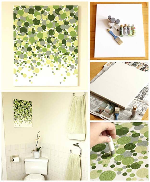 DIY Bathroom Decor Ideas for Teens - Wall Art - Best Creative, Cool Bath Decorations and Accessories for Teenagers - Easy, Cheap, Cute and Quick Craft Projects That Are Fun To Make. Easy to Follow Step by Step Tutorials 
