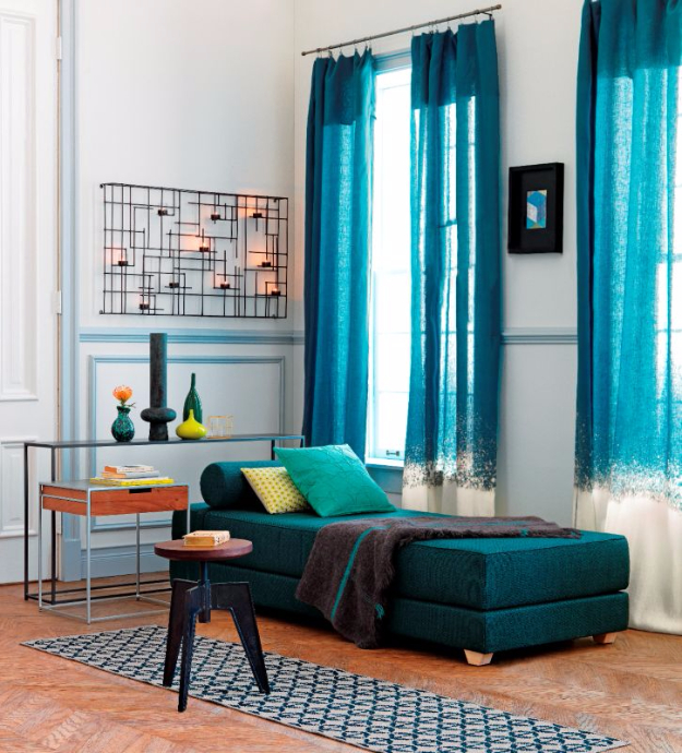 Cool Turquoise Room Decor Ideas - DIY Bleached Curtain Panels - Fun Aqua Decorating Looks and Color for Teen Bedroom, Bathroom, Accent Walls and Home Decor - Fun Crafts and Wall Art for Your Room 
