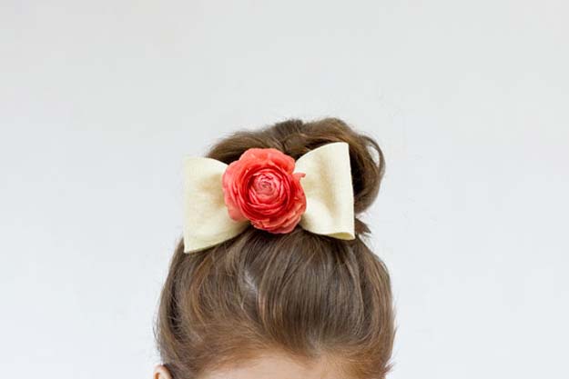 38 Creative DIY Hair Accessories - Fresh Flower Hair Bow - Create Pretty Hairstyles for Women, Teens and Girls with These Easy Tutorials - Vintage and Boho Looks for Prom and Wedding - Step by Step Instructions for Cool Headbands, Barettes, Pony Tail Holders, Hair Clips, Bobby Pins and Bows 