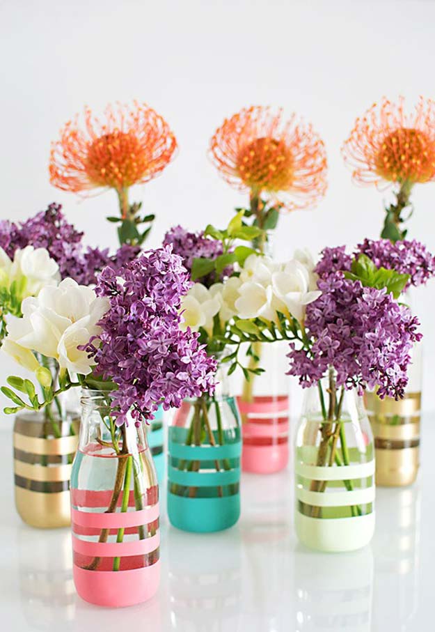 DIY Gifts for Teens - Upcycling Glass Bottles Into Vases - Cool Ideas for Girls and Boys, Friends and Gift Ideas for Teenagers. Creative Room Decor, Fun Wall Art and Awesome Crafts You Can Make for Presents #teengifts #teencrafts