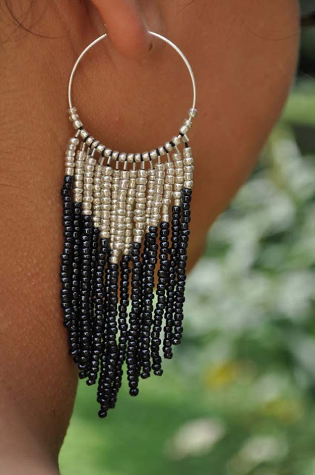 DIY Earrings and Homemade Jewelry Projects - Reminiscent of a Dreamcatcher - Easy Studs, Ideas with Beads, Dangle Earring Tutorials, Wire, Feather, Simple Boho, Handmade Earring Cuff, Hoops and Cute Ideas for Teens and Adults #diygifts #diyteens #teengifts #teencrafts #diyearrings