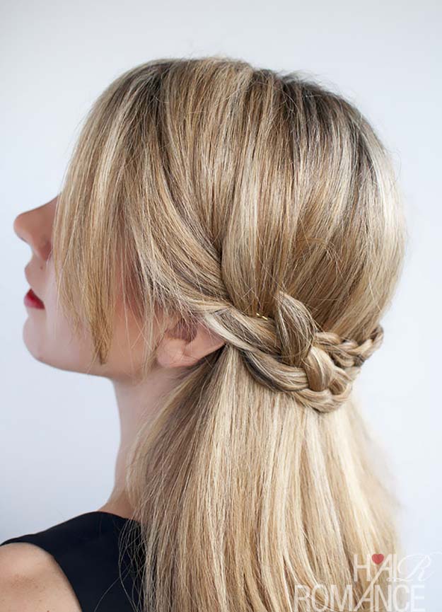 Cool and Easy DIY Hairstyles - Half Crown Braid - Quick and Easy Ideas for Back to School Styles for Medium, Short and Long Hair - Fun Tips and Best Step by Step Tutorials for Teens, Prom, Weddings, Special Occasions and Work. Up dos, Braids, Top Knots and Buns, Super Summer Looks #hairstyles #hair #teens #easyhairstyles #diy #beauty