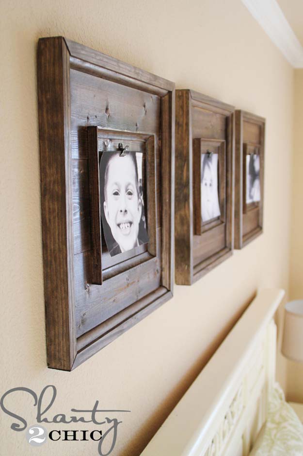 Best DIY Picture Frames and Photo Frame Ideas - Wooden Frames - How To Make Cool Handmade Projects from Wood, Canvas, Instagram Photos. Creative Birthday Gifts, Fun Crafts for Friends and Wall Art Tutorials #diyideas #diygifts #teencrafts