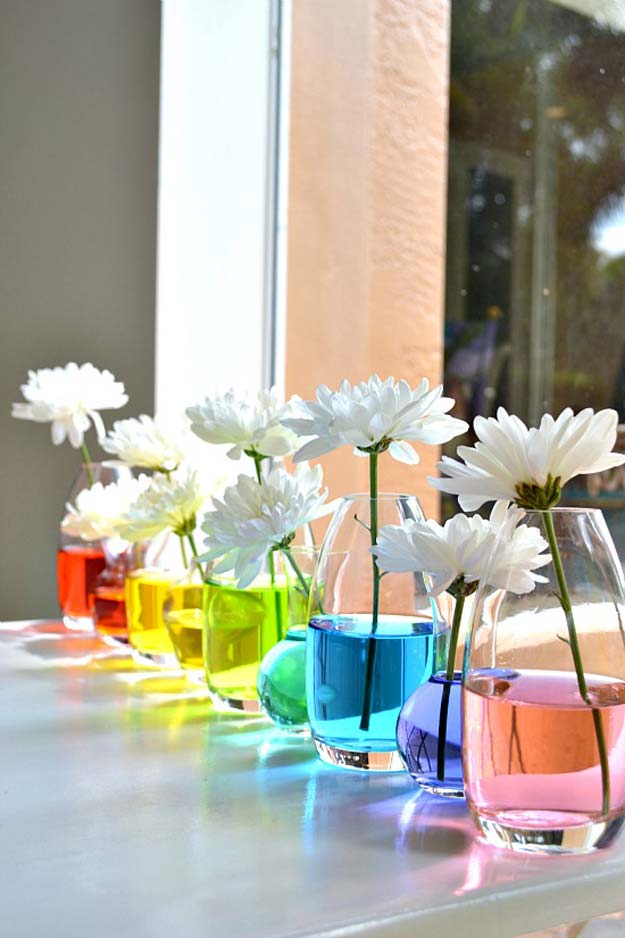 Best DIY Rainbow Crafts Ideas - Rainbow Centerpiece - Fun DIY Projects With Rainbows Make Cool Room and Wall Decor, Party and Gift Ideas, Clothes, Jewelry and Hair Accessories - Awesome Ideas and Step by Step Tutorials for Teens and Adults, Girls and Tweens 