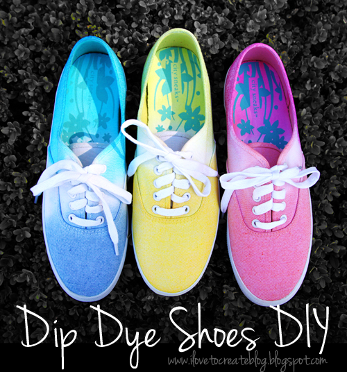 DIY Tie Dye Projects and Crafts - Ombre Tie Dye Sneakers - Cool Tie Dye Ideas for Shirts, Socks, Paint, Sheets, Sharpie, Food and Recipes, Bags, Tshirt and Shoes - Fun Projects and Gifts for Adults, Teens and Teenagers 