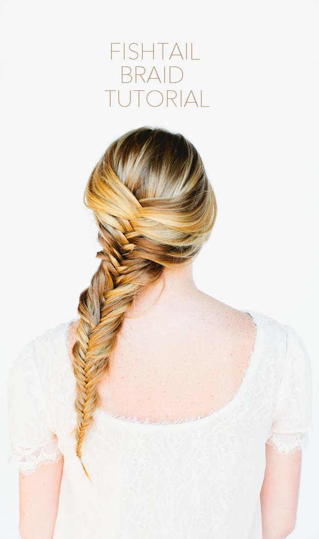 Cool and Easy DIY Hairstyles - Fishtail Braid Tutorial - Quick and Easy Ideas for Back to School Styles for Medium, Short and Long Hair - Fun Tips and Best Step by Step Tutorials for Teens, Prom, Weddings, Special Occasions and Work. Up dos, Braids, Top Knots and Buns, Super Summer Looks #hairstyles #hair #teens #easyhairstyles #diy #beauty