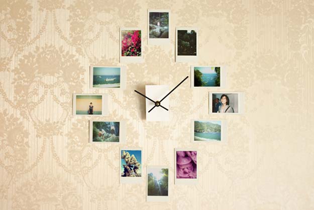 Cool DIY Photo Projects and Craft Ideas for Photos - Wall Clock from Photos - Easy Ideas for Wall Art, Collage and DIY Gifts for Friends. Wood, Cardboard, Canvas, Instagram Art and Frames. Creative Birthday Ideas and Home Decor for Adults, Teens and Tweens