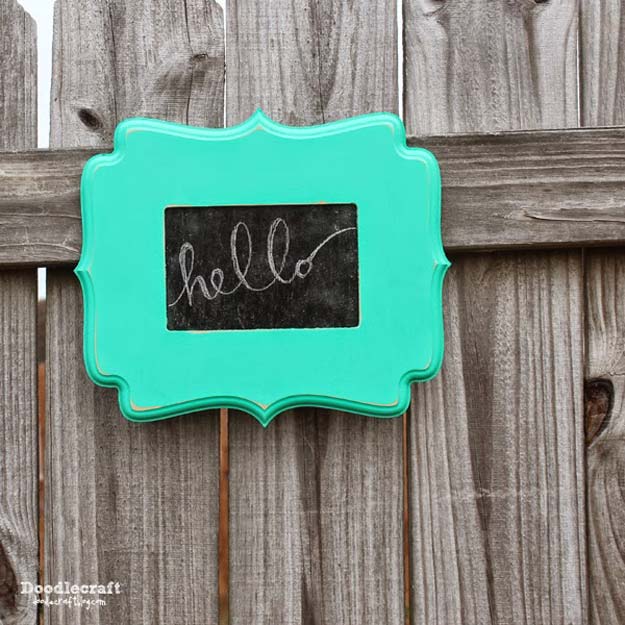 DIY Gifts for Teens - Curly Wood Frame Chalkboard - Cool Ideas for Girls and Boys, Friends and Gift Ideas for Teenagers. Creative Room Decor, Fun Wall Art and Awesome Crafts You Can Make for Presents #teengifts #teencrafts