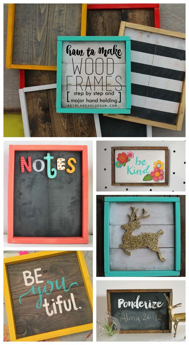 Best DIY Picture Frames and Photo Frame Ideas - Wood Frames - How To Make Cool Handmade Projects from Wood, Canvas, Instagram Photos. Creative Birthday Gifts, Fun Crafts for Friends and Wall Art Tutorials #diyideas #diygifts #teencrafts