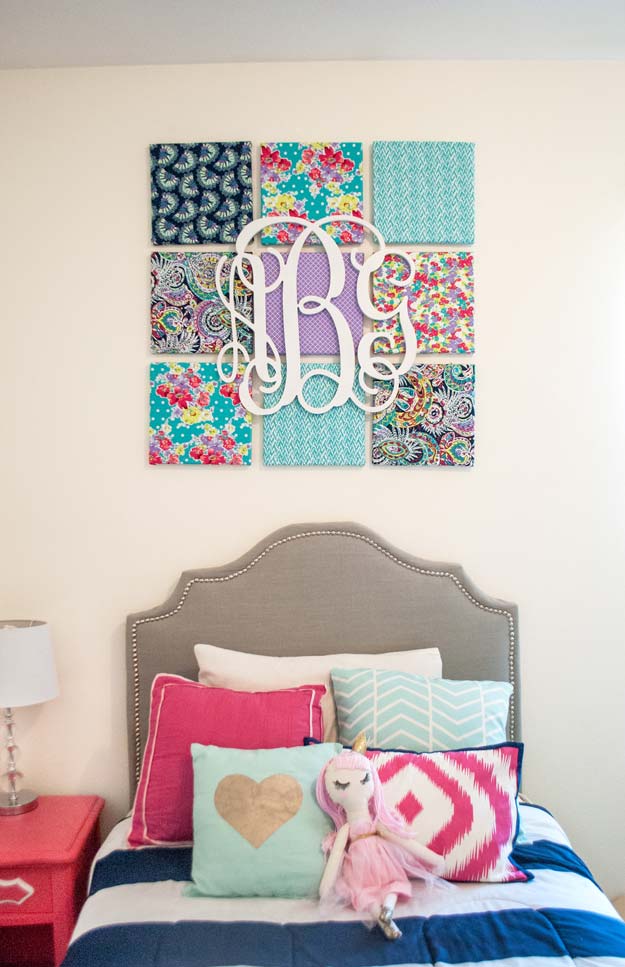 DIY Monogram Projects and Crafts Ideas -Wall Art- Letters, Wall Art, Mason Jar Ideas, Printables, Stickers, Embroidery Tutorials, Home and Room Decor, Pillows, Shirts and Fashion Tutorials - Fun and Cool Ideas for Teens, Tweens and Adults Make Great DIY Gifts 