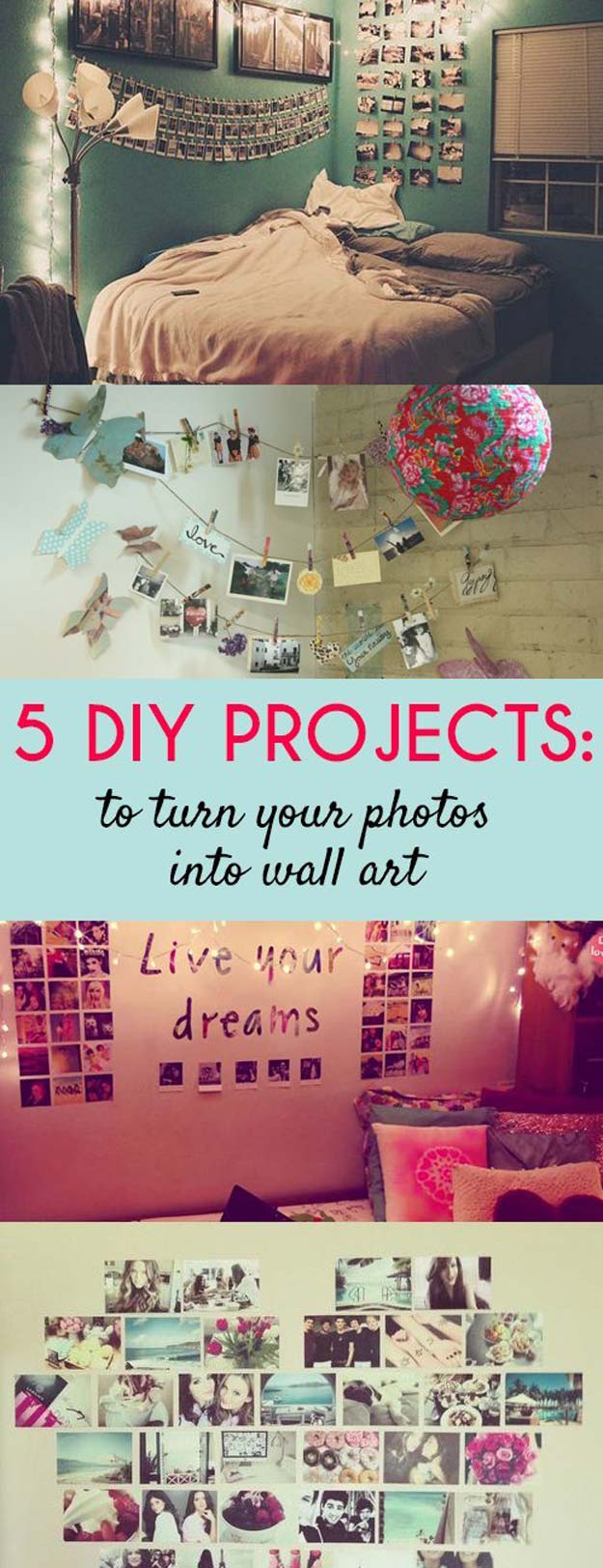 Cool DIY Photo Projects and Craft Ideas for Photos - Wall Art - Easy Ideas for Wall Art, Collage and DIY Gifts for Friends. Wood, Cardboard, Canvas, Instagram Art and Frames. Creative Birthday Ideas and Home Decor for Adults, Teens and Tweens