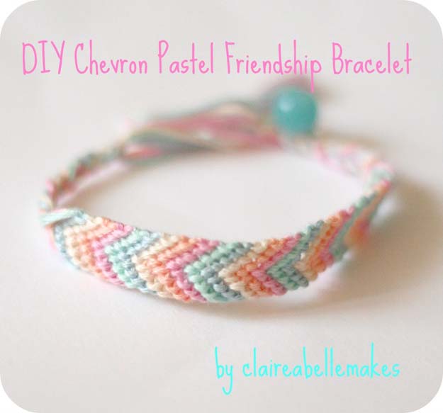 Best DIY Chevron Projects - DIY Chevron Pastel Friendship Bracele - DIY Wall Art, Home and Room Decor, Canvas Crafts With Chevrons, Furniture and Chairs, Decorations With Paint Ideas Using Chevron Patterns for Bedroom, Bathroom and Teens Rooms. Learn How To Tape Chevron Art With Easy To Follow Step by Step Tutorials 