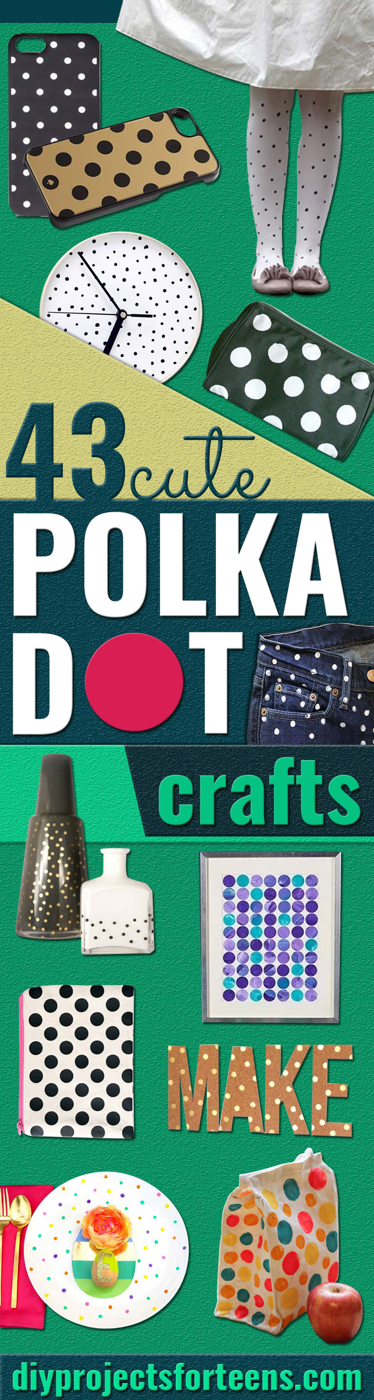 DIY Polka Dot Crafts and Projects - Cool Clothes, Room and Home Decor, Wall Art, Mason Jars and Party Ideas, Canvas, Fabric and Paint Project Tutorials - Fun Craft Ideas for Teens, Kids and Adults Make Awesome DIY Gifts