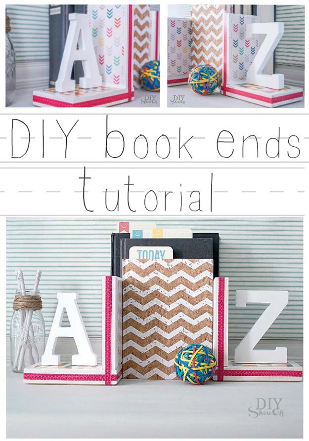 Best DIY Ideas from Tumblr - DIY Book Ends - Crafts and DIY Projects Inspired by Tumblr are Perfect Room Decor for Teens and Adults - Fun Crafts and Easy DIY Gifts, Clothes and Bedroom Project Tutorials for Teenagers and Tweens 