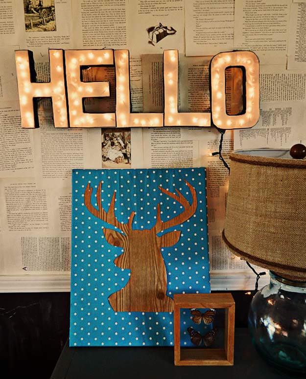 DIY Dorm Room Decor Ideas - Lighted Letters Sign - Cheap DIY Dorm Decor Projects for College Rooms - Cool Crafts, Wall Art, Easy Organization for Girls - Fun DYI Tutorials for Teens and College Students #diyideas #roomdecor #diy #collegelife #teencrafts