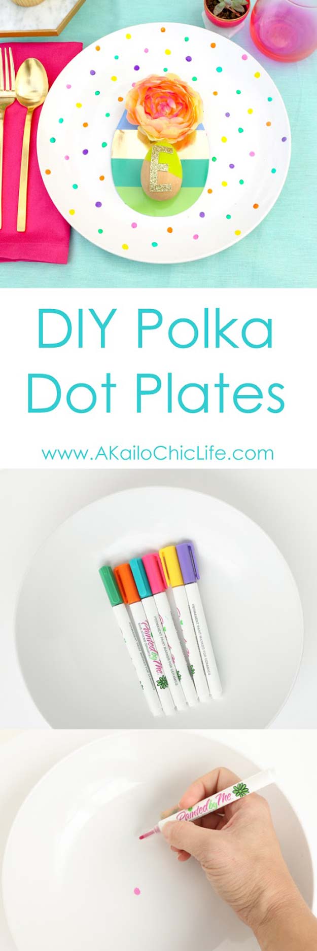 DIY Polka Dot Crafts and Projects - DIY Polka Dot Plates - Cool Clothes, Room and Home Decor, Wall Art, Mason Jars and Party Ideas, Canvas, Fabric and Paint Project Tutorials - Fun Craft Ideas for Teens, Kids and Adults Make Awesome DIY Gifts