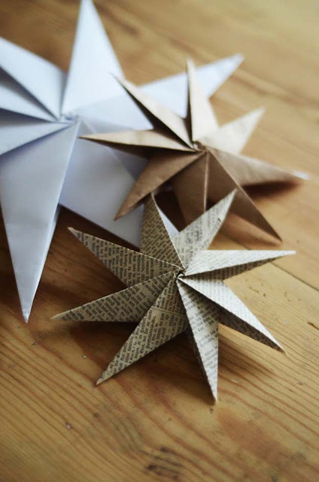 Best Origami Tutorials - Paper Star - Easy DIY Origami Tutorial Projects for With Instructions for Flowers, Dog, Gift Box, Star, Owl, Buttlerfly, Heart and Bookmark, Animals - Fun Paper Crafts for Teens, Kids and Adults #origami #crafts