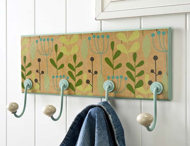 Fun Dollar Store Crafts for Teens - DIY Floral Coat Rack - Cheap and Easy DIY Ideas for Teenagers to Make for Dollar Stores - Inexpensive Gifts and Room Decor for Tweens, Boys and Girls - Awesome Step by Step Tutorials with Instructions for Cool DIY Projects 