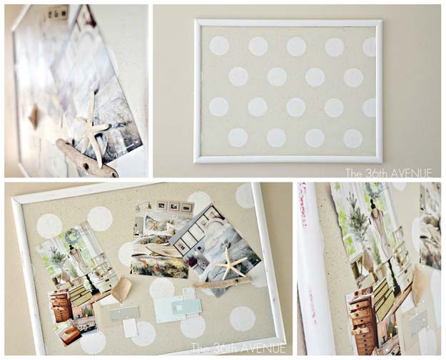 DIY Polka Dot Crafts and Projects - DIY Polka Dot Pin Board - Cool Clothes, Room and Home Decor, Wall Art, Mason Jars and Party Ideas, Canvas, Fabric and Paint Project Tutorials - Fun Craft Ideas for Teens, Kids and Adults Make Awesome DIY Gifts