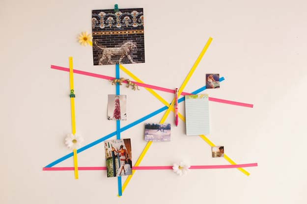 DIY Dorm Room Decor Ideas - Geometric Wall Art - Cheap DIY Dorm Decor Projects for College Rooms - Cool Crafts, Wall Art, Easy Organization for Girls - Fun DYI Tutorials for Teens and College Students #diyideas #roomdecor #diy #collegelife #teencrafts