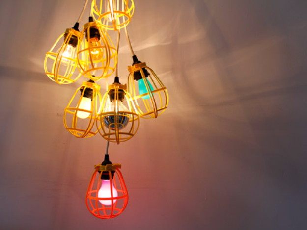 DIY Lighting Ideas for Teen and Kids Rooms - Work Light Chandelier - Fun DIY Lights like Lamps, Pendants, Chandeliers and Hanging Fixtures for the Bedroom plus cool ideas With String Lights. Perfect for Girls and Boys Rooms, Teenagers and Dorm Room Decor