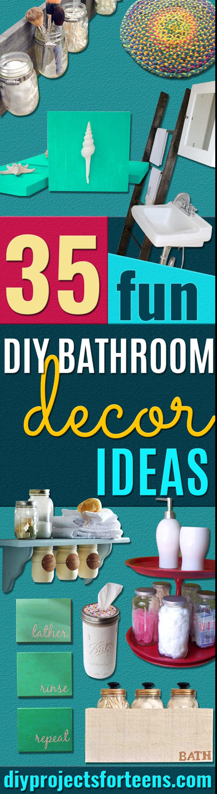 DIY Bathroom Decor Ideas for Teens - Best Creative, Cool Bath Decorations and Accessories for Teenagers - Easy, Cheap, Cute and Quick Craft Projects That Are Fun To Make. Easy to Follow Step by Step Tutorials