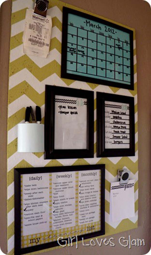 DIY Dorm Room Decor Ideas - Organization Board - Cheap DIY Dorm Decor Projects for College Rooms - Cool Crafts, Wall Art, Easy Organization for Girls - Fun DYI Tutorials for Teens and College Students #diyideas #roomdecor #diy #collegelife #teencrafts