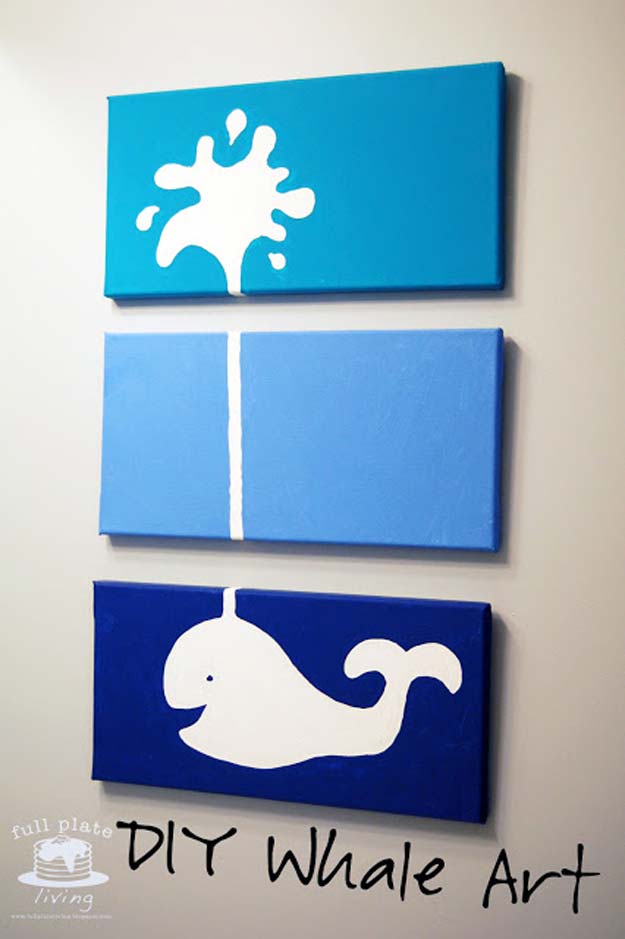 DIY Bathroom Decor Ideas for Teens - DIY Whale Project - Best Creative, Cool Bath Decorations and Accessories for Teenagers - Easy, Cheap, Cute and Quick Craft Projects That Are Fun To Make. Easy to Follow Step by Step Tutorials 