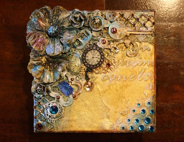 Cool Steampunk DIY Ideas - DIY Mixed Media Steampunk Style Keepsake Box - Easy Home Decor, Costume Ideas, Jewelry, Crafts, Furniture and Steampunk Fashion Tutorials - Clothes, Accessories and Best Step by Step Tutorials - Creative DIY Projects for Adults, Teens and Tweens