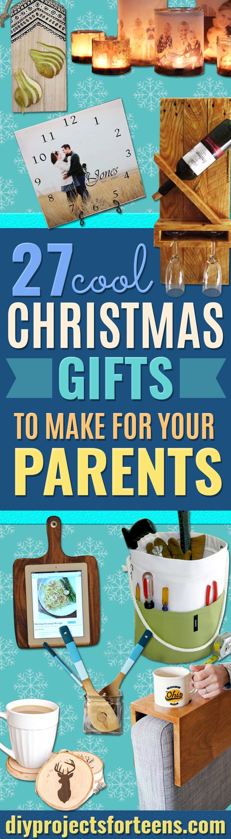 DIY Christmas Presents To Make For Parents - Cute, Easy and Cheap Crafts and Gift Ideas for Mom and Dad - Awesome Things to Make for Mothers and Fathers - Dollar Store Crafts and Cool Things to Make on A Budget for the Holidays - DIY Projects for Teens