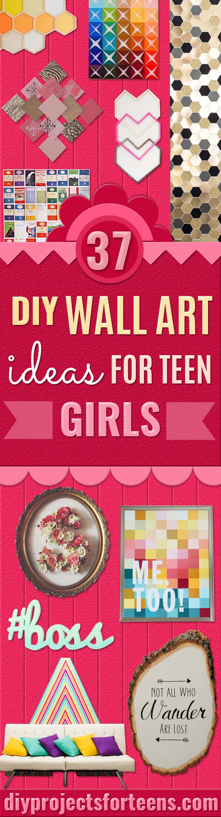37 Awesome DIY Wall Art Ideas for Teen Girls