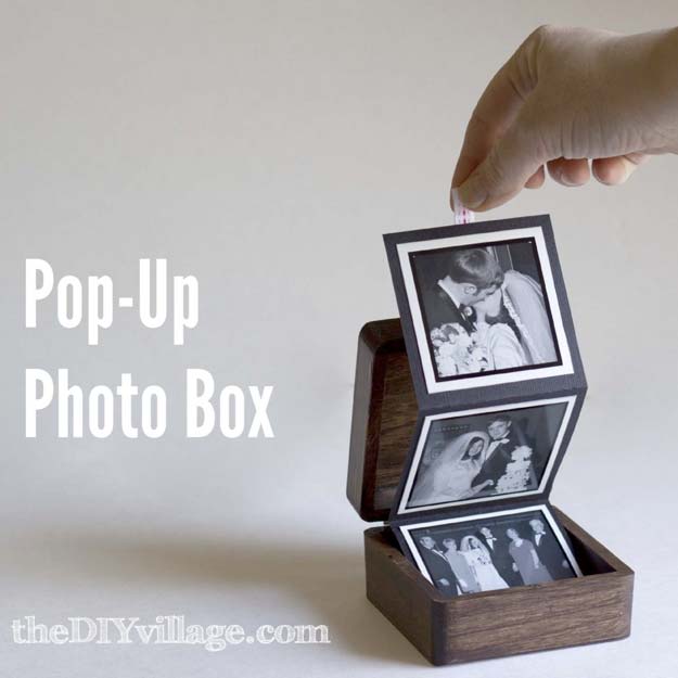 DIY Christmas Presents To Make For Parents - DIY Pop-Up Photo Box - Cute, Easy and Cheap Crafts and Gift Ideas for Mom and Dad - Awesome Things to Make for Mothers and Fathers - Dollar Store Crafts and Cool Things to Make on A Budger for the Holidays - DIY Projects for Teens #diygifts #diyteens #teengifts #teencrafts #christmasgifts