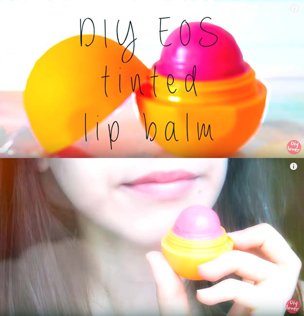Best DIY EOS Projects - DIY Tinted EOS - Turn Old EOS Containers Into Cool Crafts Ideas Like Lip Balm, Galaxy, Gumball Machine, and Watermelon - Fun, Cheap and Easy DIY Projects Tutorials and Videos for Teens, Tweens, Kids and Adults s