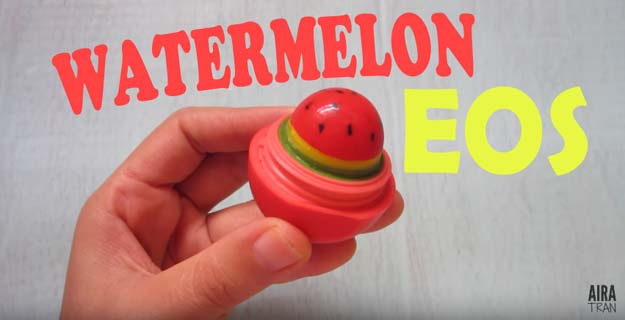 Best DIY EOS Projects - DIY Watermelon EOS - Turn Old EOS Containers Into Cool Crafts Ideas Like Lip Balm, Galaxy, Gumball Machine, and Watermelon - Fun, Cheap and Easy DIY Projects Tutorials and Videos for Teens, Tweens, Kids and Adults s