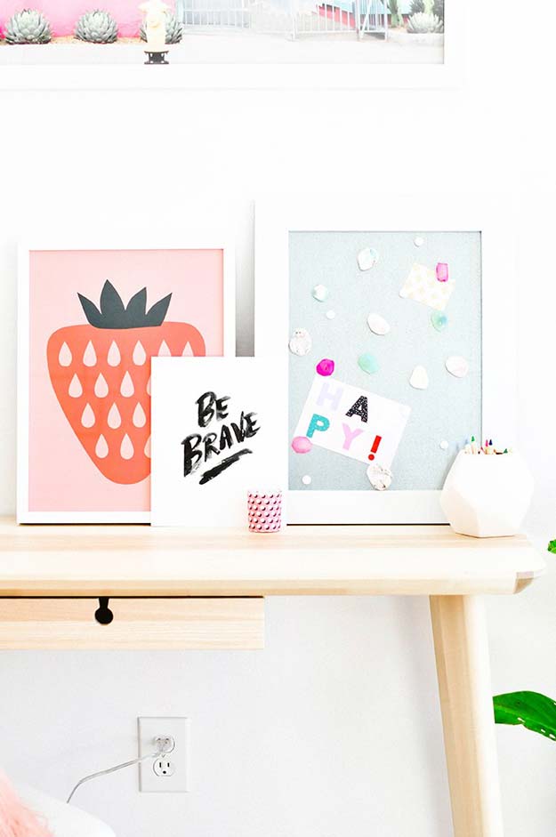 DIY Wall Art Ideas for Teen Rooms - DIY Gem Magnets - Cheap and Easy Wall Art Projects for Teenagers - Girls and Boys Crafts for Walls in Bedrooms - Fun Home Decor on A Budget - Cool Canvas Art, Paintings and DIY Projects for Teens 