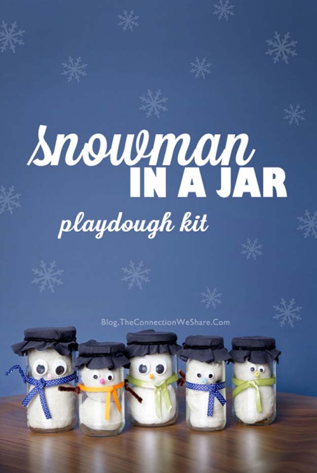 Cute DIY Mason Jar Gift Ideas for Teens - DIY Snowman In A Jar - Best Christmas Presents, Birthday Gifts and Cool Room Decor Ideas for Girls and Boy Teenagers - Fun Crafts and DIY Projects for Snow Globes, Dollar Store Crafts and Valentines for Kids