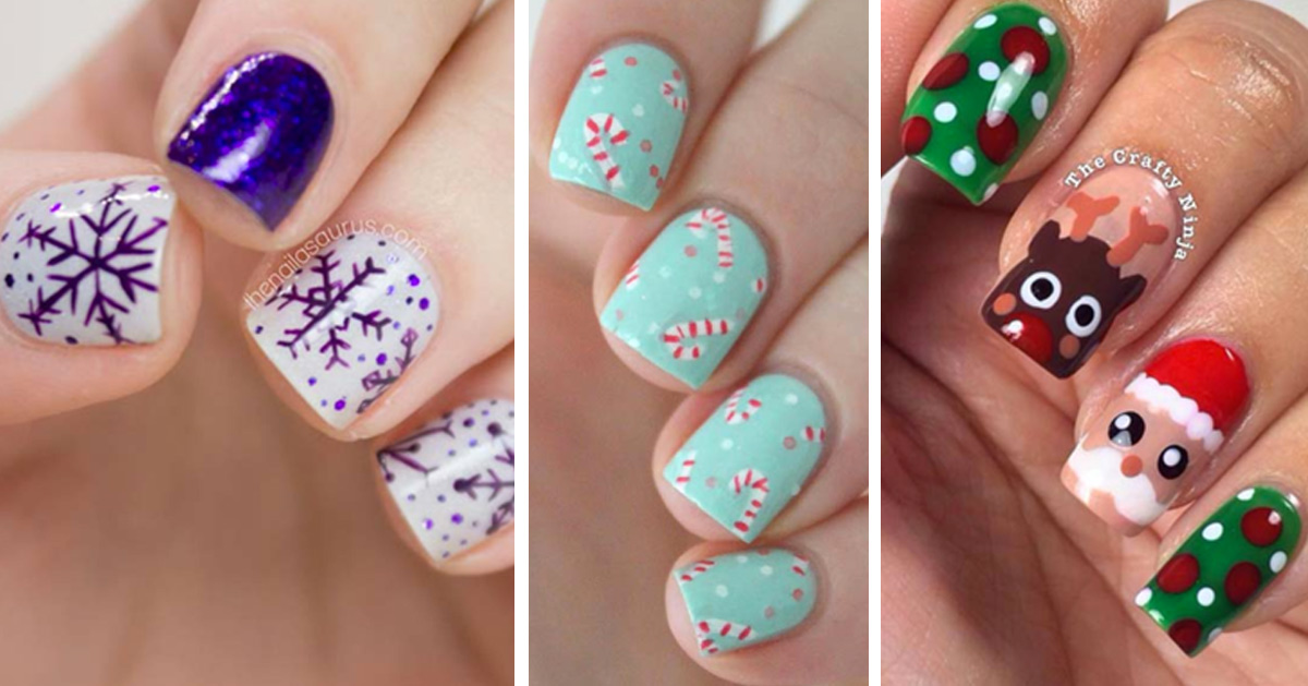 Holiday Nail Art Patterns - Cute Nail Art Designs for Winter and Christmas - Step by Step Tutorials