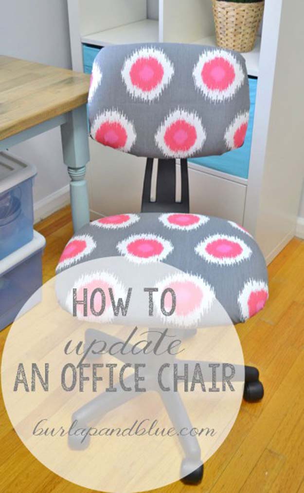 Cool Glue Gun Crafts and DIY Projects - DIY Office Chair - Creative Ways to Use Your Glue Gun for Awesome Home Decor, DIY Gifts , Jewelry and Fashion - Fun Projects and Easy, Cheap DIY Ideas for Kids, Adults and Teens - Handmade Christmas Presents on A Budget 