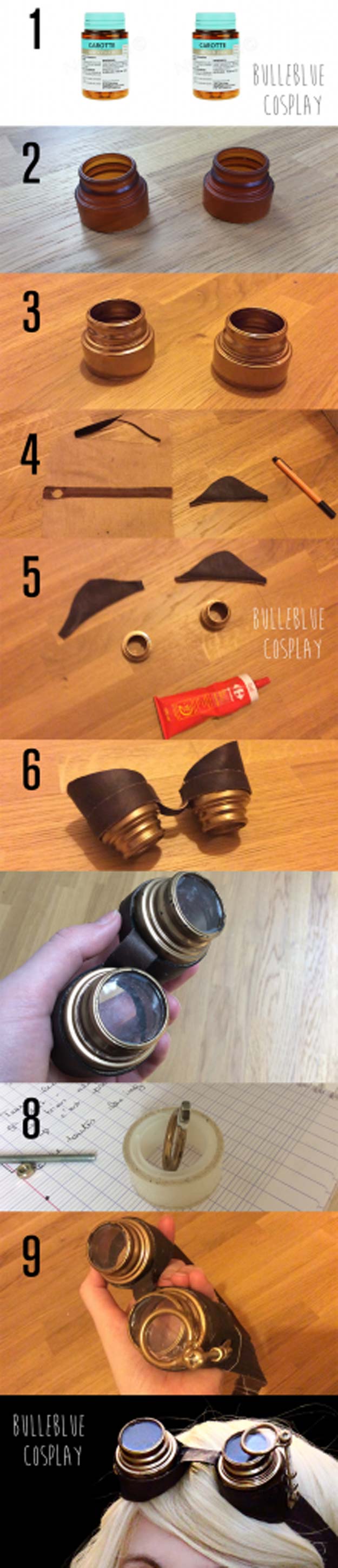 Cool Steampunk DIY Ideas - DIY Steampunk Goggles - Easy Home Decor, Costume Ideas, Jewelry, Crafts, Furniture and Steampunk Fashion Tutorials - Clothes, Accessories and Best Step by Step Tutorials - Creative DIY Projects for Adults, Teens and Tweens