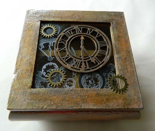 Cool Steampunk DIY Ideas - DIY Steampunk Box - Easy Home Decor, Costume Ideas, Jewelry, Crafts, Furniture and Steampunk Fashion Tutorials - Clothes, Accessories and Best Step by Step Tutorials - Creative DIY Projects for Adults, Teens and Tweens