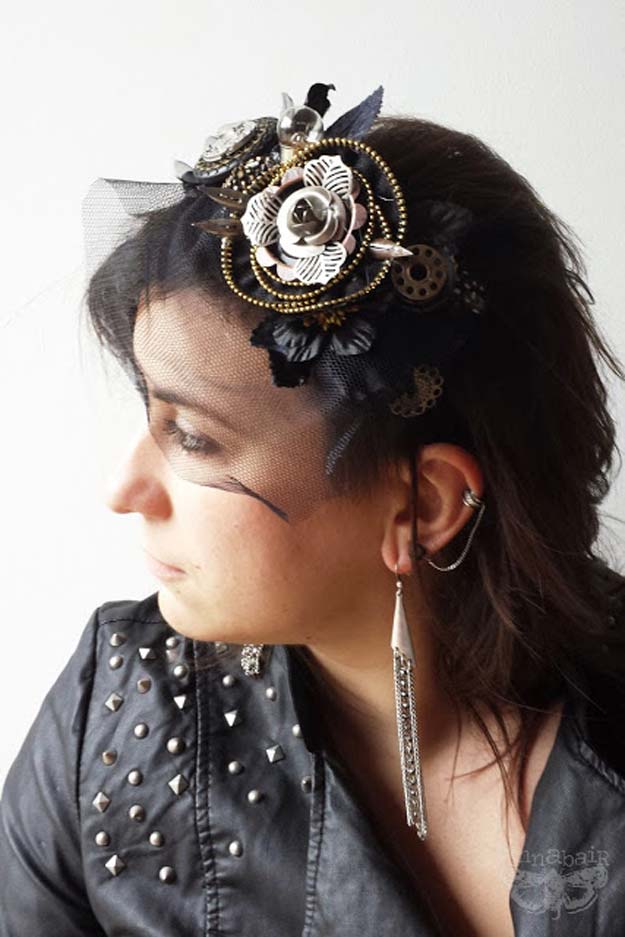 Cool Steampunk DIY Ideas - DIY Steampunk Headband - Easy Home Decor, Costume Ideas, Jewelry, Crafts, Furniture and Steampunk Fashion Tutorials - Clothes, Accessories and Best Step by Step Tutorials - Creative DIY Projects for Adults, Teens and Tweens