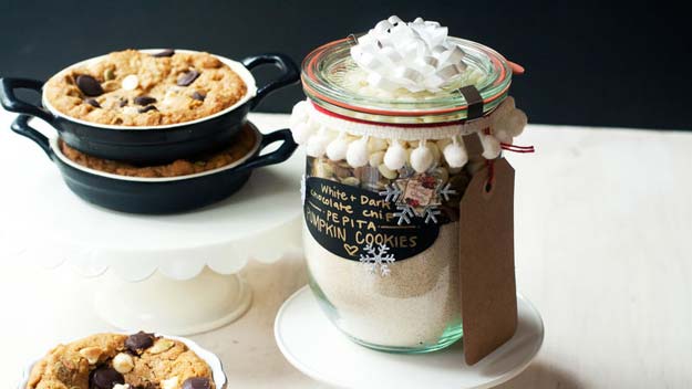 Best Mason Jar Cookies - White and Dark Chocolate Chip-Pepita Pumpkin Cookie Ramekins - Mason Jar Cookie Recipe Mix for Cute Decorated DIY Gifts - Easy Chocolate Chip Recipes, Christmas Presents and Wedding Favors in Mason Jars - Fun Ideas for DIY Parties, Easy Recipes for Teens, Teenagers, Kids and Teens - Cheap Last Mintue Gift Ideas for Friends, Family and Neighbors 