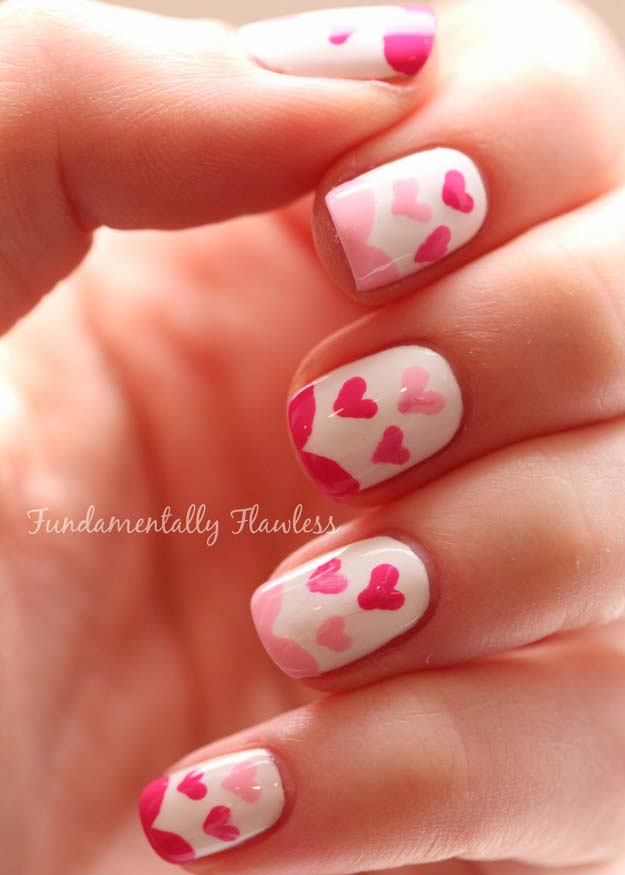Valentine Nail Art Ideas - River Island Valentine's Day Nail Art - Cute and Cool Looks For Valentines Day Nails - Hearts, Gradients, Red, Black and Pink Designs - Easy Ideas for DIY Manicures with Step by Step Tutorials - Fun Ideas for Teens, Teenagers and Women 