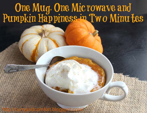 Easy Mug Cake Recipes - 2 Minute Pumpkin Caramel Cake in a Mug - Best Microwave Cakes and Ideas for Baking Ckae in The Microwave - Chocolate, Vanilla, Healthy, Snickerdoodle, Peanut Butter, Bownie and Nutella - Step by Step Tutorials and Instructions - Besy DIY Projects and Recipes for Teens and Teenagers - 