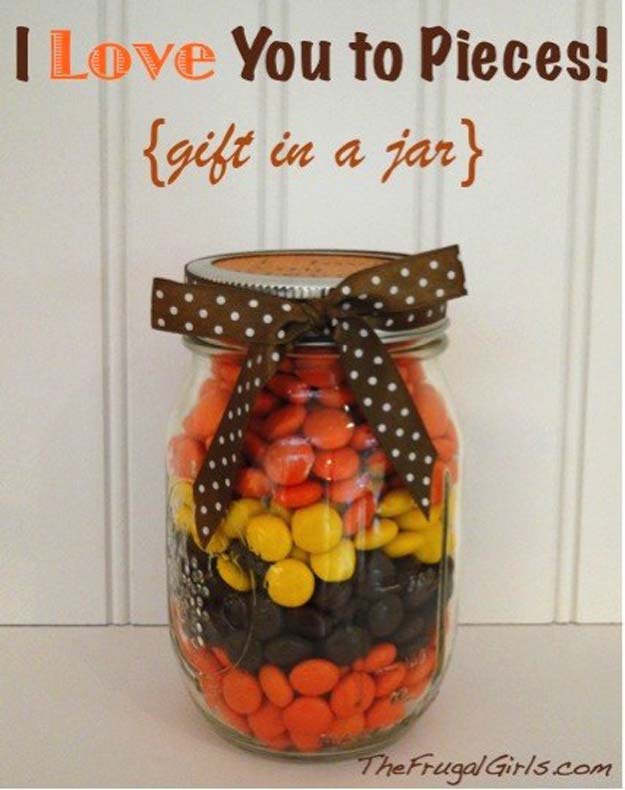 Best Mason Jar Valentine Crafts - I Love You To Pieces - Cute Mason Jar Valentines Day Gifts and Crafts | Easy DIY Ideas for Valentines Day for Homemade Gift Giving and Room Decor | Creative Home Decor and Craft Projects for Teens, Teenagers, Kids and Adults 