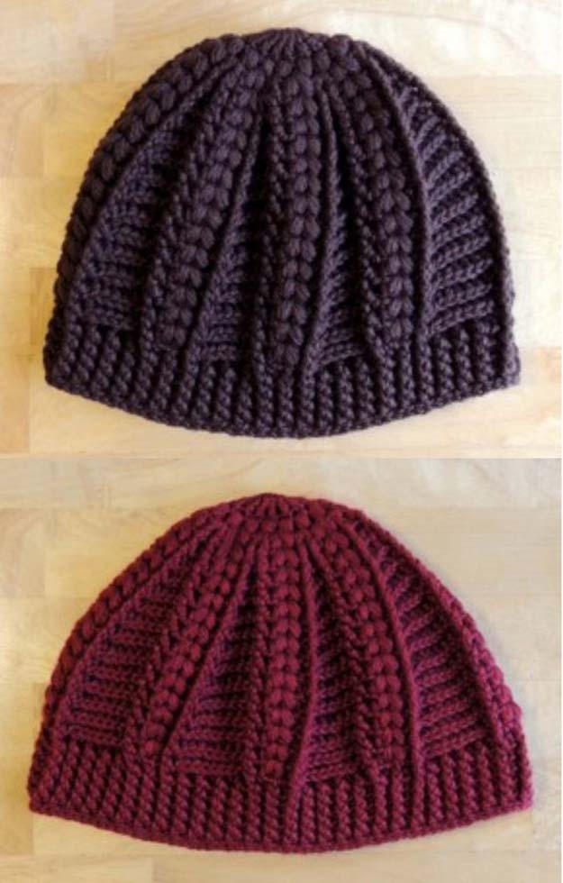 Crochet Patterns and Projects for Teens - “Cable” Cap - Best Free Patterns and Tutorials for Crocheting Cute DIY Gifts, Room Decor and Accessories - How To for Beginners - Learn How To Make a Headband, Scarf, Hat, Animals and Clothes DIY Projects and Crafts for Teenagers #crochet #crafts #teencrafts #freecrochet #crochetpatterns