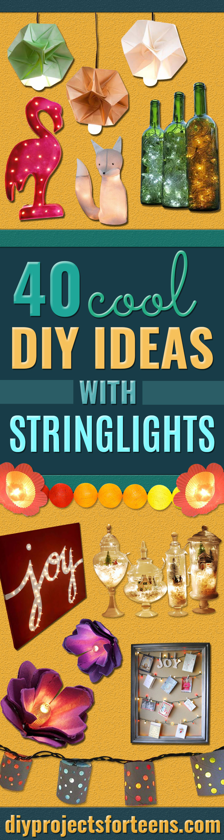 Cool Ways To Use Christmas Lights -Best Easy DIY Ideas for String Lights for Room Decoration, Home Decor and Creative DIY Bedroom Lighting - Creative Christmas Light Tutorials with Step by Step Instructions - Creative Crafts and DIY Projects for Teens, Teenagers and Adults #diyideas #stringlights #diydecor #teencrafts